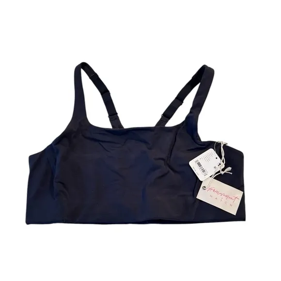 Free People Movement x Hatch Never Better Square Neck Maternity Bra Black NEW
