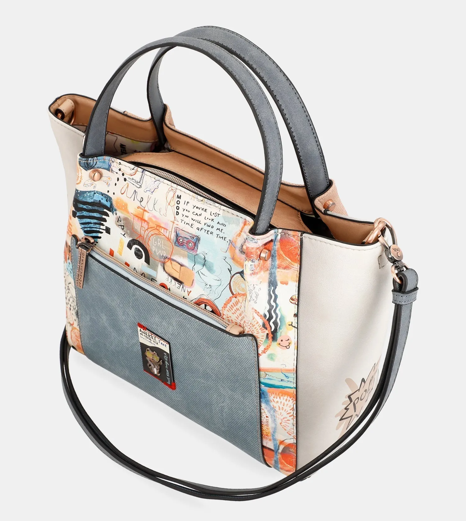Fun & Music Shopping messenger bag with shoulder strap