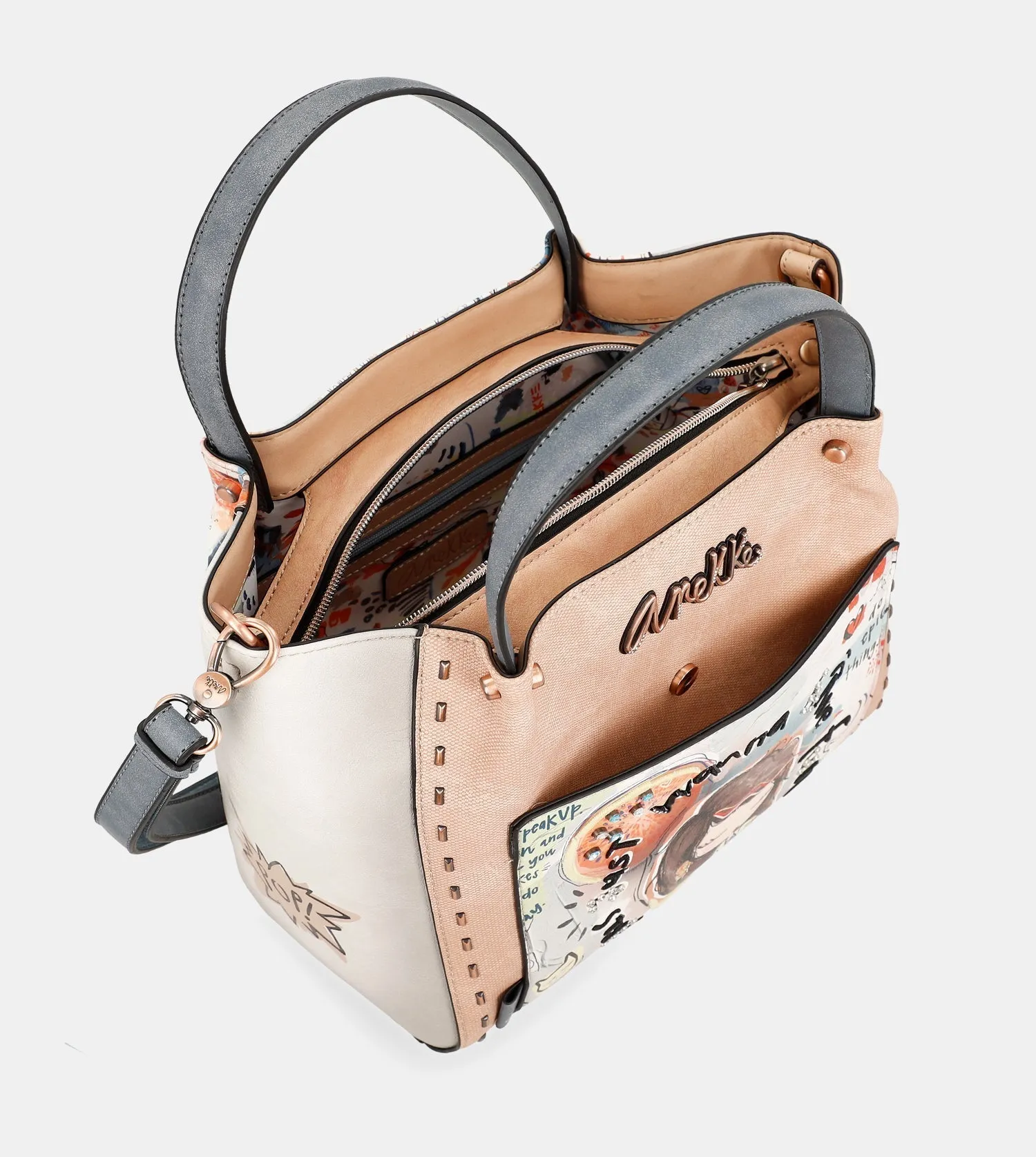 Fun & Music Shopping messenger bag with shoulder strap
