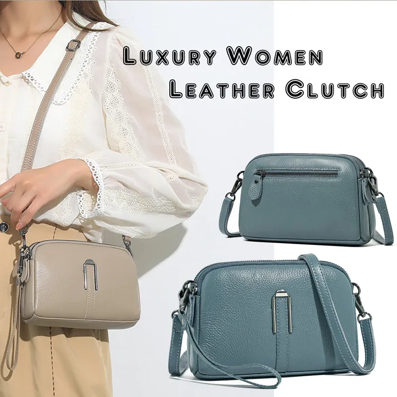 Genuine Leather Clutch Women Shoulder Bag