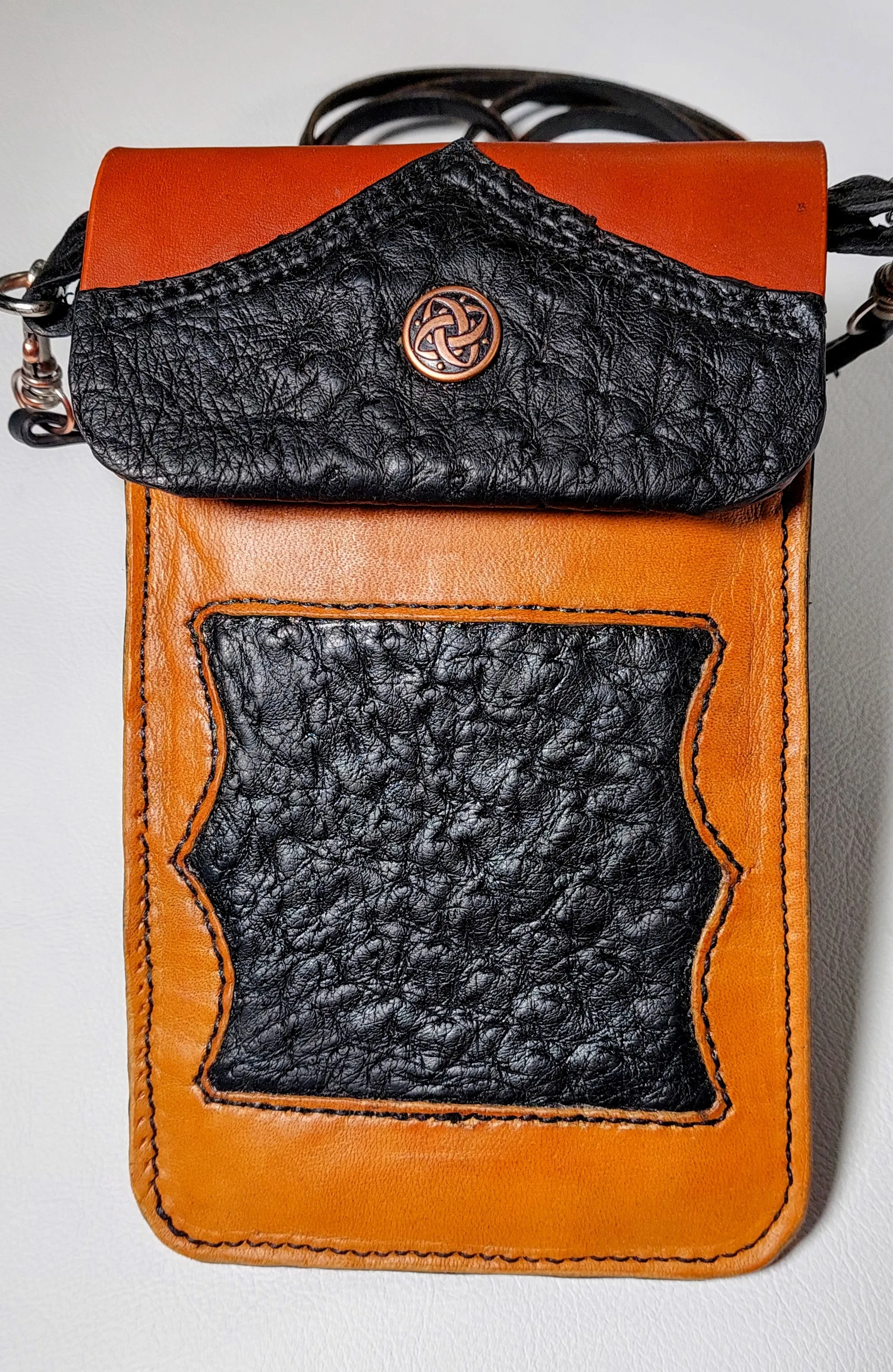 Genuine Ostrich Leather Hide - Ebony Gold