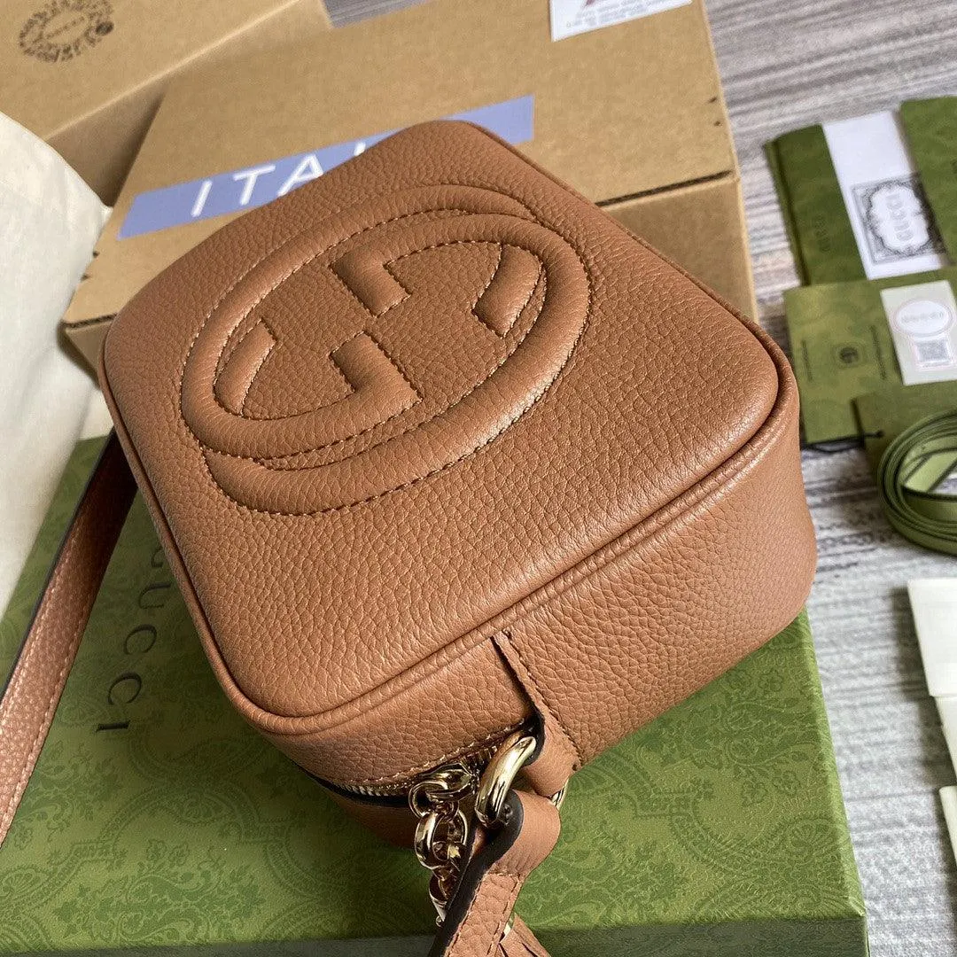 GG Soho Small Disco Bag Brown For Women, Women&#8217;s Bags, Shoulder And Crossbody Bags 8in/21cm gg 308364