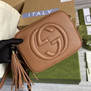 GG Soho Small Disco Bag Brown For Women, Women&#8217;s Bags, Shoulder And Crossbody Bags 8in/21cm gg 308364