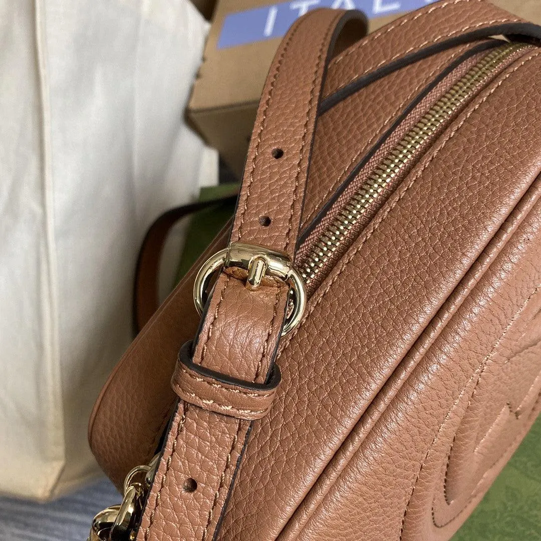 GG Soho Small Disco Bag Brown For Women, Women&#8217;s Bags, Shoulder And Crossbody Bags 8in/21cm gg 308364