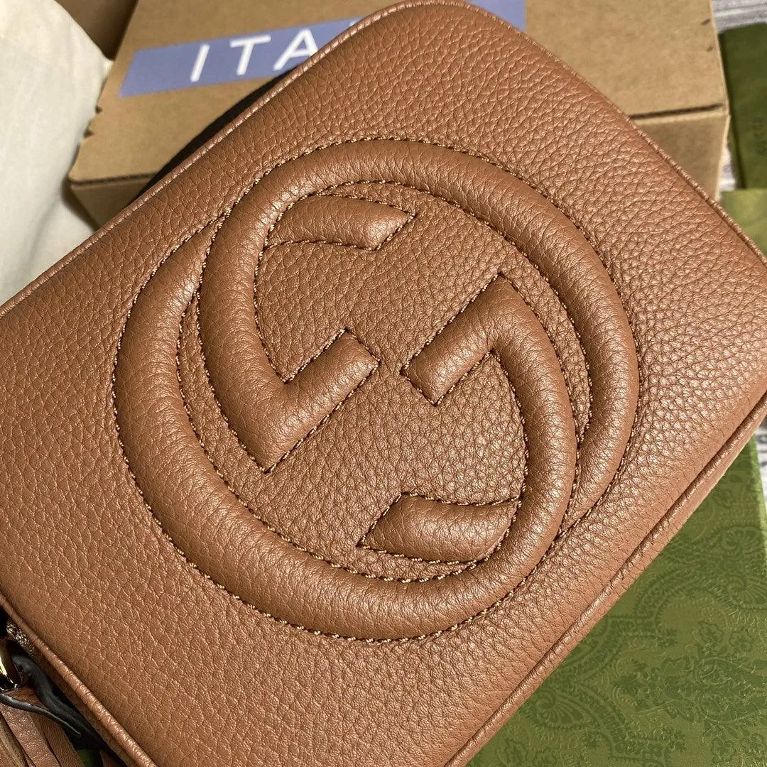 GG Soho Small Disco Bag Brown For Women, Women&#8217;s Bags, Shoulder And Crossbody Bags 8in/21cm gg 308364