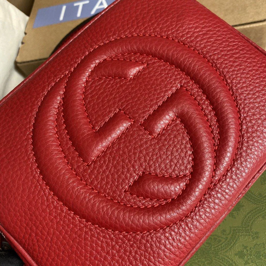 gg Soho Small Disco Bag Red For Women, Women&#8217;s Bags, Shoulder And Crossbody Bags 8in/21cm gg 308364