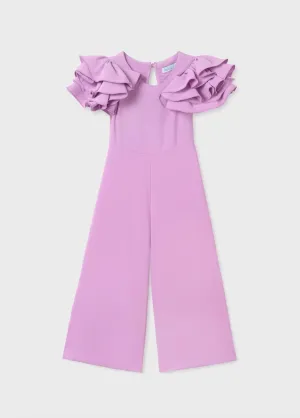 Girl Crepe Jumpsuit - Mauve