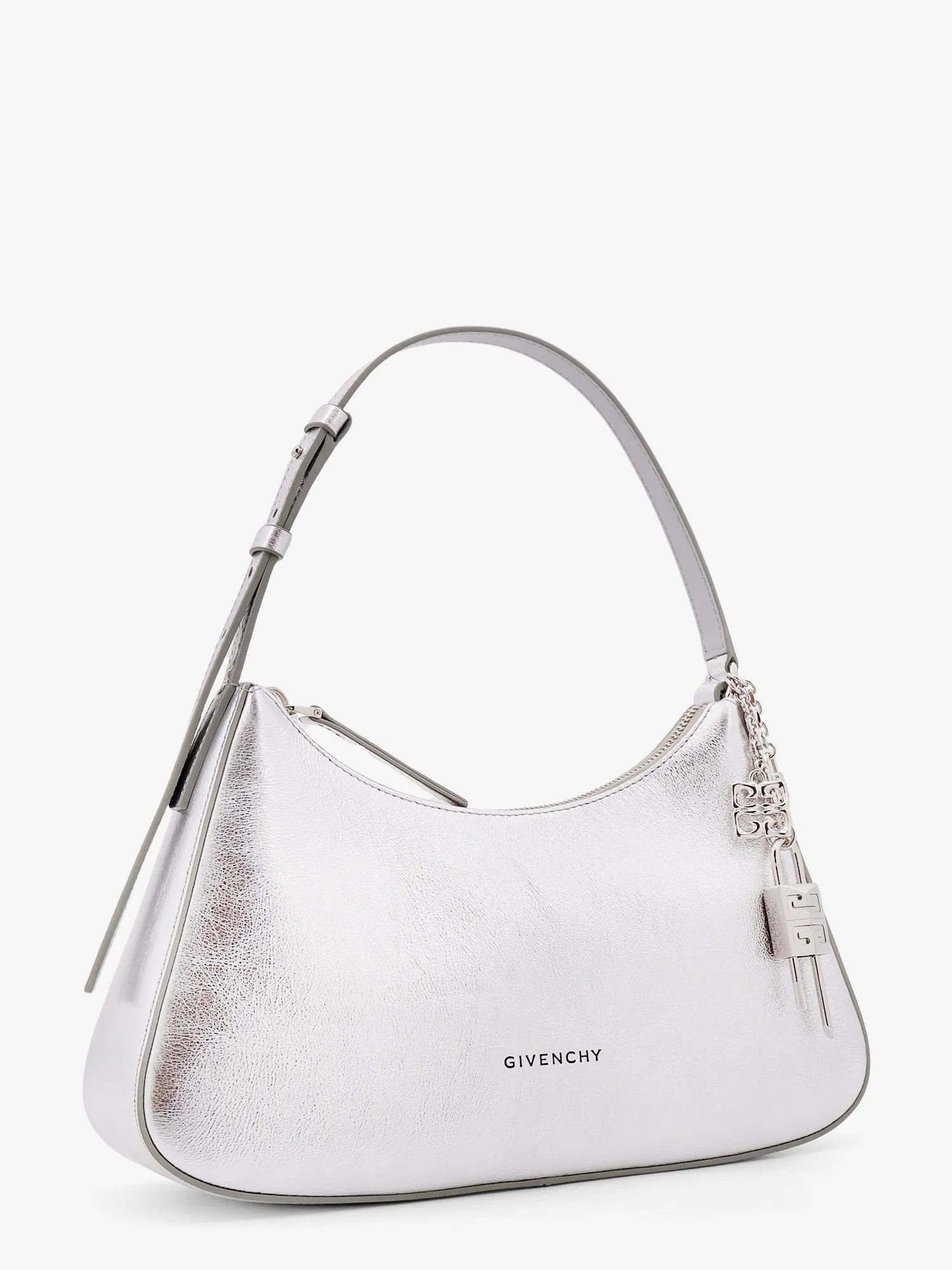 Givenchy Lucky Lock Metallic Leather Shoulder Bag