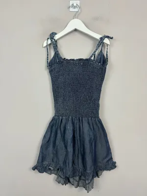 Global Love Shirred Playsuit 12-15y