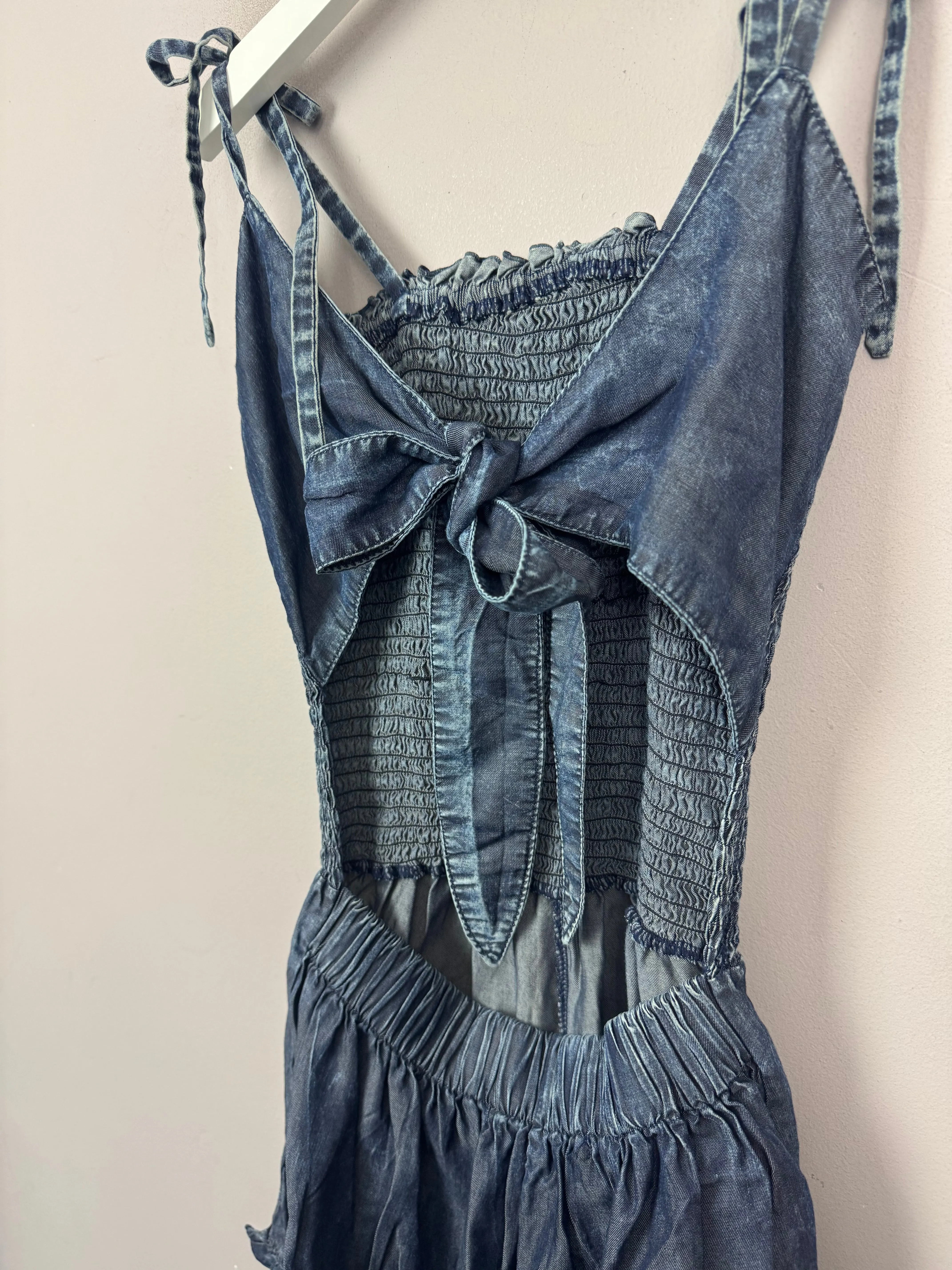 Global Love Shirred Playsuit 12-15y
