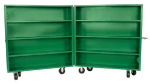 Greenlee 5860 Storage Cabinet, Bi-Fold, 58-Inch by 60-Inch by 15-Inch