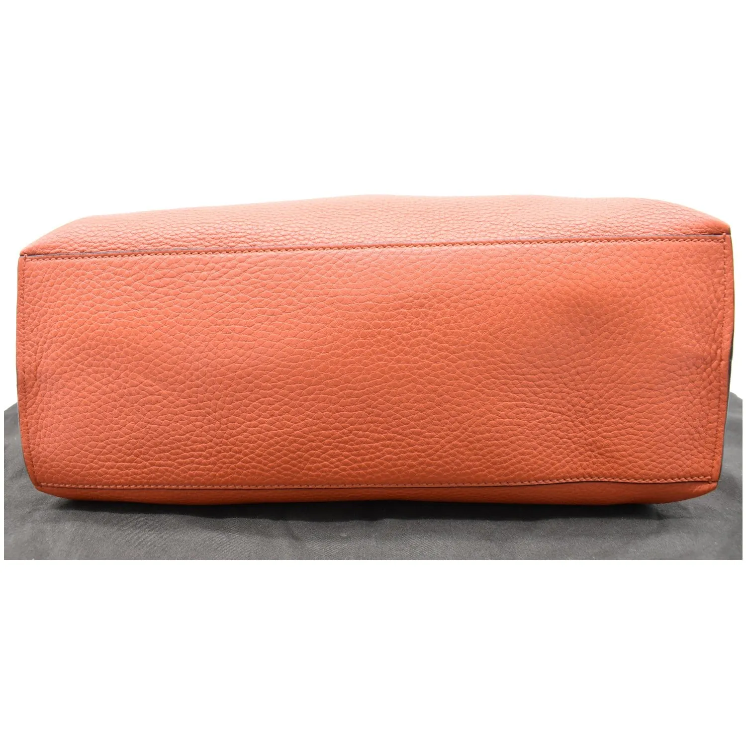 GUCCI Bamboo Daily Medium Leather Shoulder Bag Orange 392013
