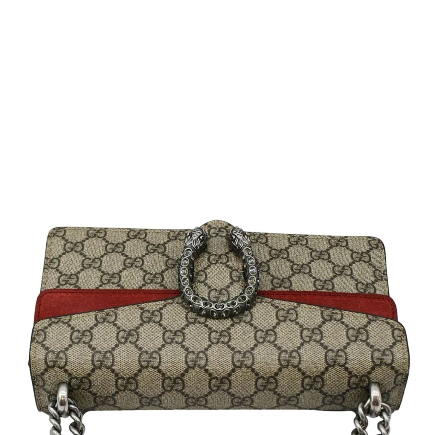 GUCCI Dionysus Small Rectangular GG Supreme Canvas Shoulder Bag Beige 499623