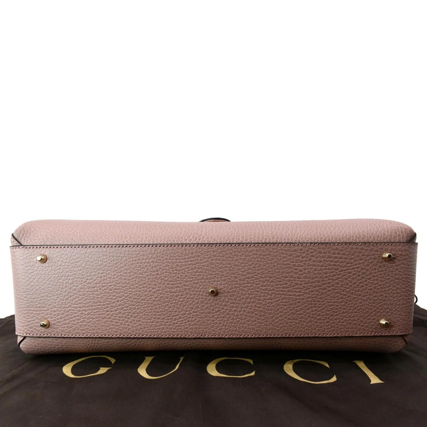 GUCCI Dollar Interlocking G Medium Calfskin Leather Shoulder Bag Soft Pink 510306