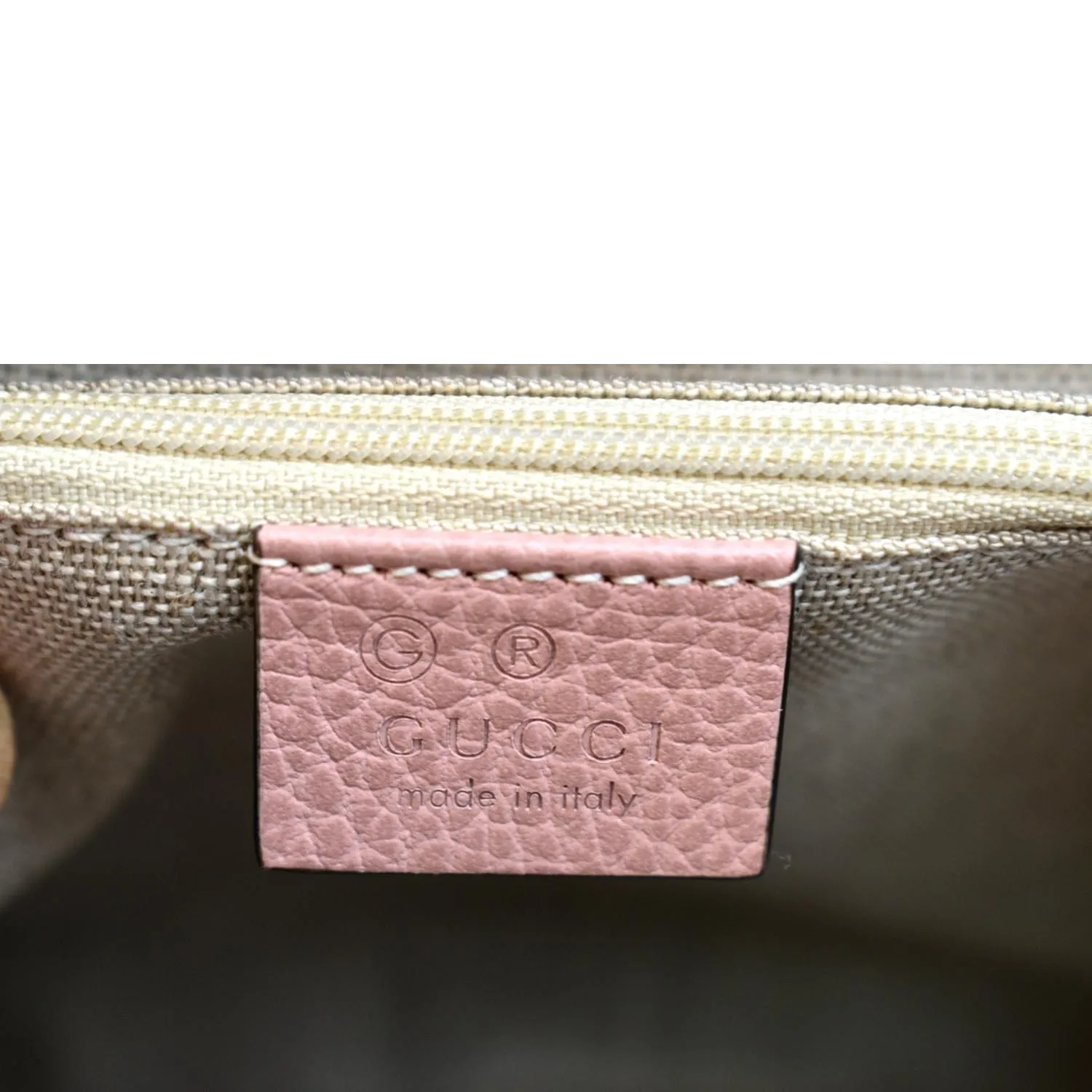 GUCCI Dollar Interlocking G Medium Calfskin Leather Shoulder Bag Soft Pink 510306