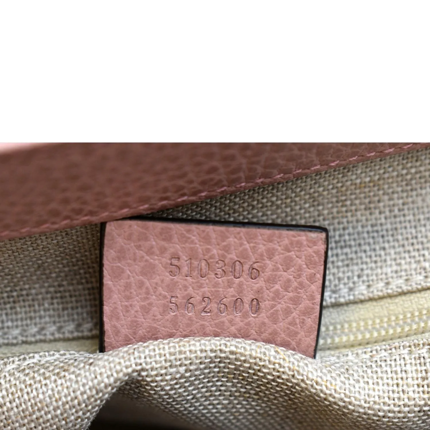 GUCCI Dollar Interlocking G Medium Calfskin Leather Shoulder Bag Soft Pink 510306