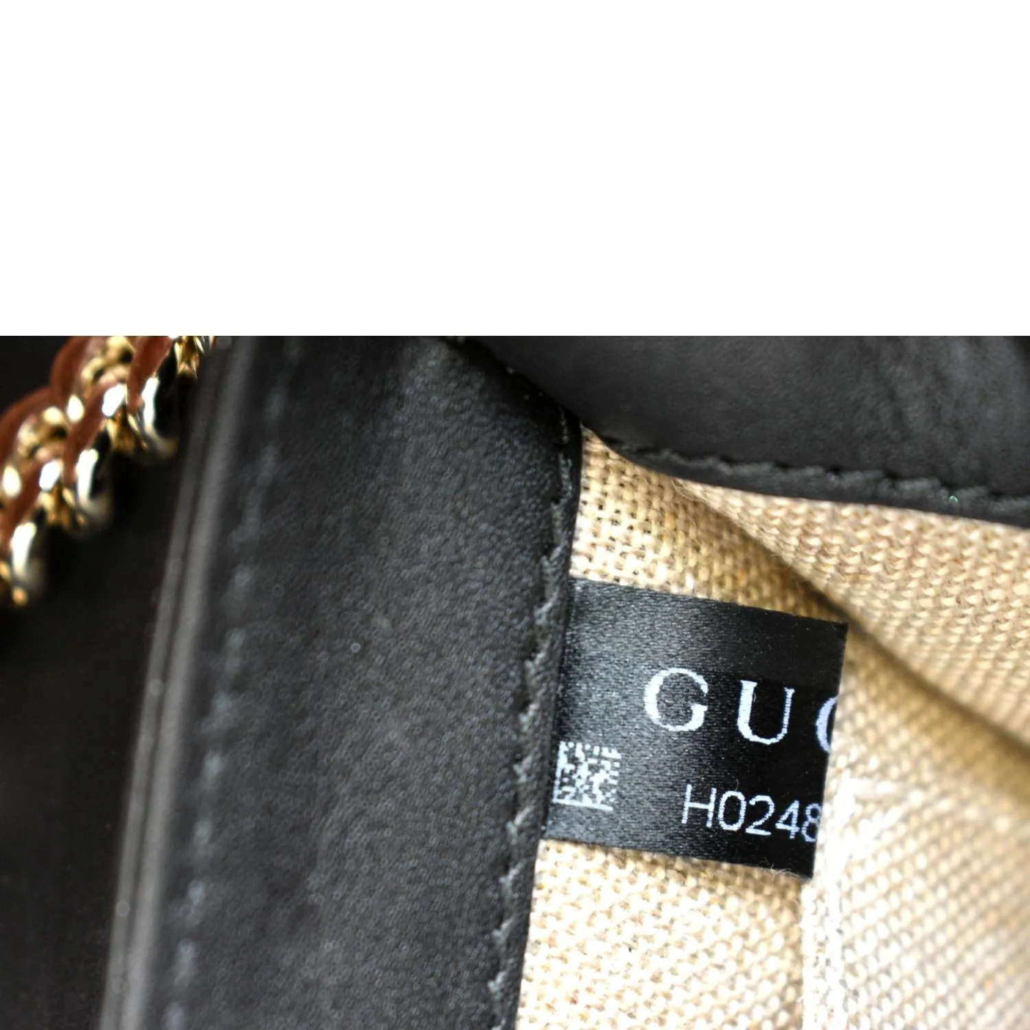 GUCCI Emily Mini Micro GG Leather Shoulder Bag Black 449636
