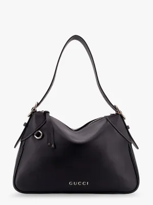 Gucci Gg Emblem Leather Shoulder Bag