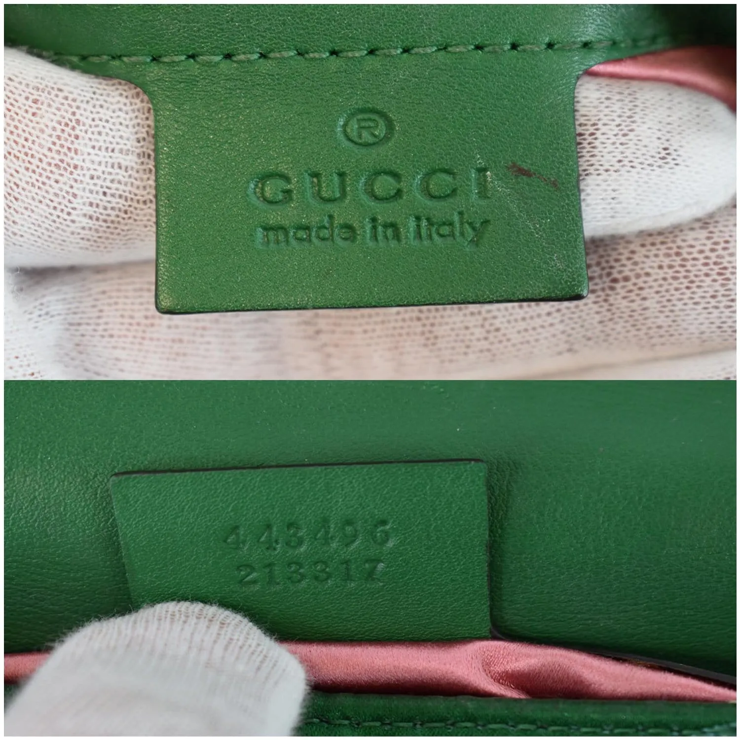 GUCCI GG Marmont Floral Medium Jacquard Matelasse Shoulder Bag Green 443496