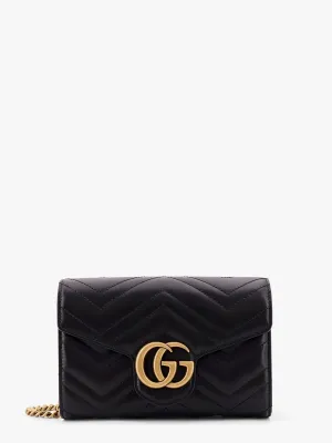 Gucci Gg Marmont Matelass�� Leather Shoulder Bag With Frontal Logo