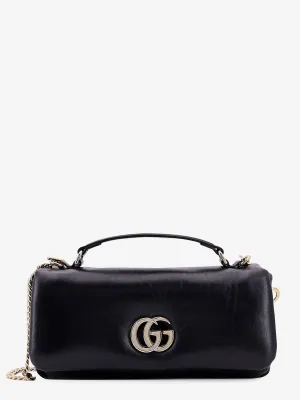 Gucci Gg Milano Leather Handbag With Frontal Gg Logo