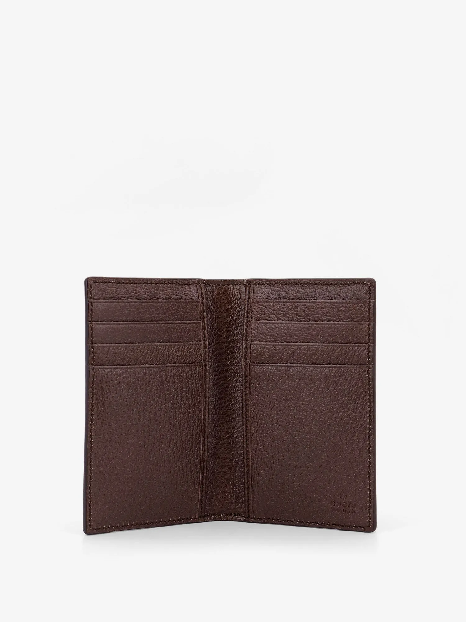 Gucci Gg Supreme Fabric And Leather Card Holder