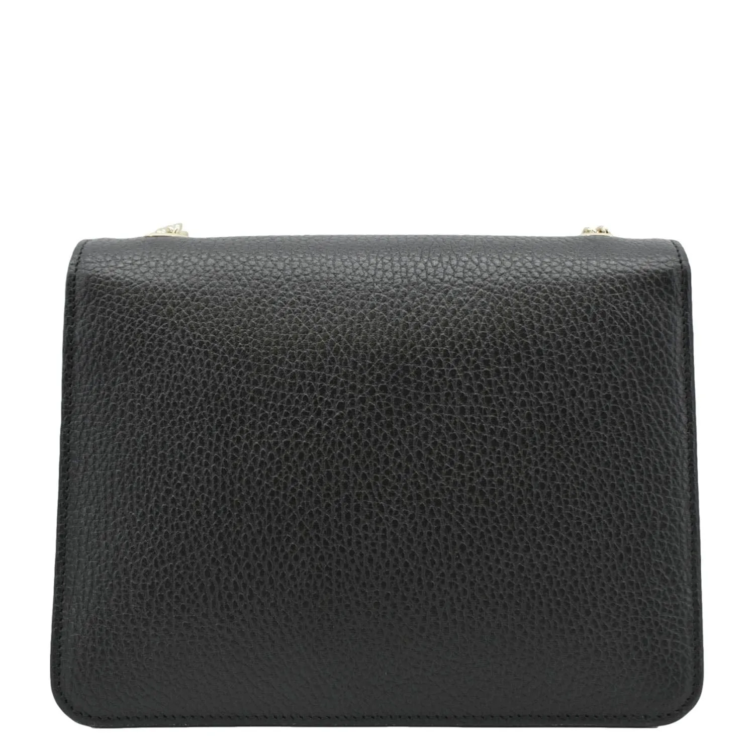 GUCCI Interlocking GG Leather Crossbody Bag Black 510304