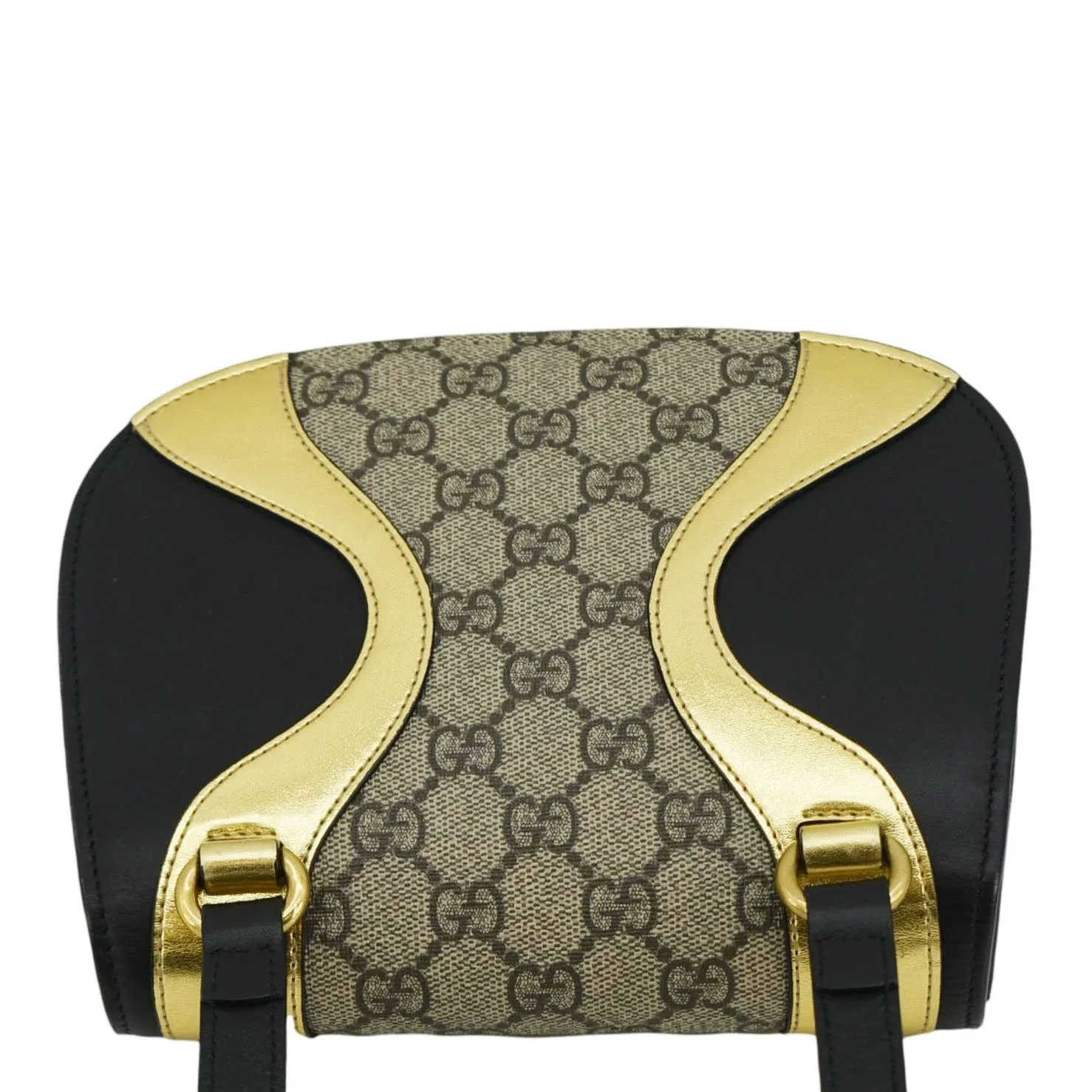 GUCCI Ogilide GG Supreme Canvas Shoulder Bag Gold 500781