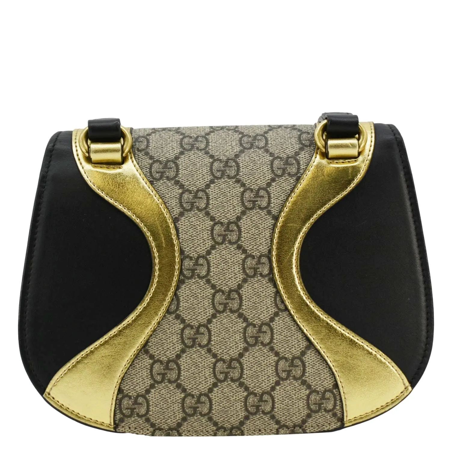 GUCCI Ogilide GG Supreme Canvas Shoulder Bag Gold 500781