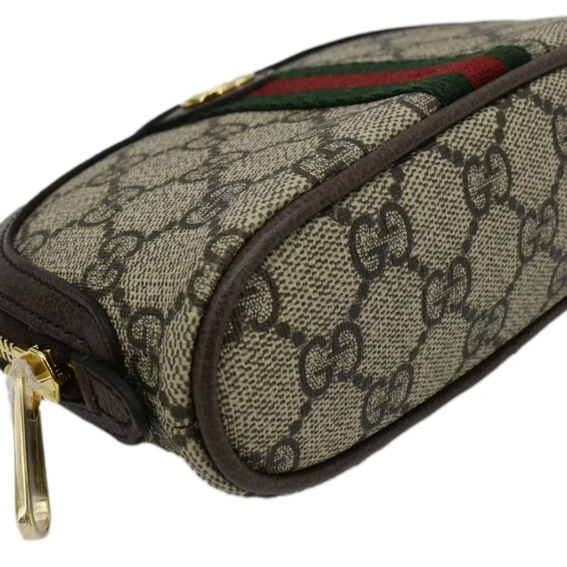 GUCCI Ophidia GG Medium Supreme Canvas Cosmetic Case Beige 625550