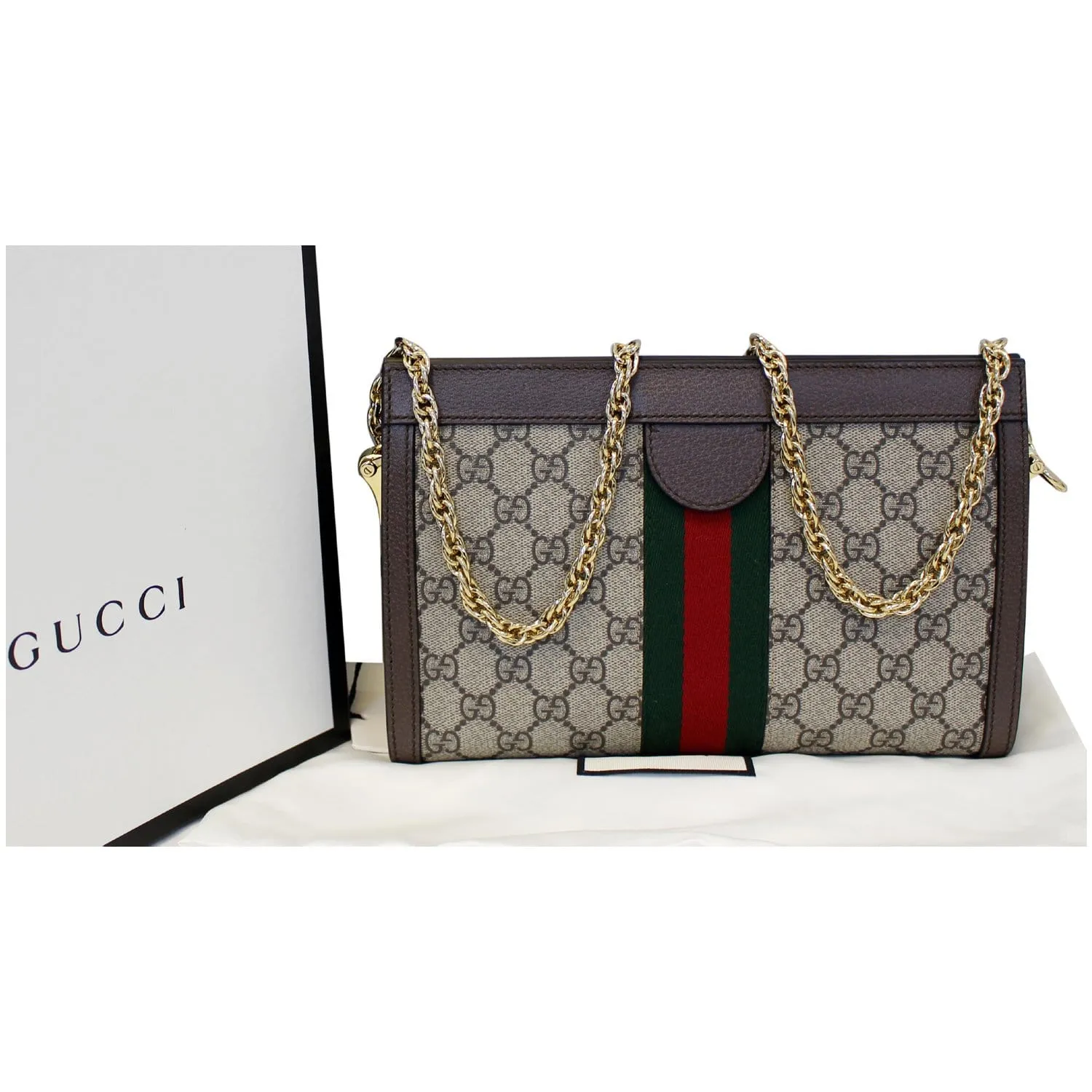 Gucci Ophidia GG Small Supreme Canvas Shoulder Bag Beige