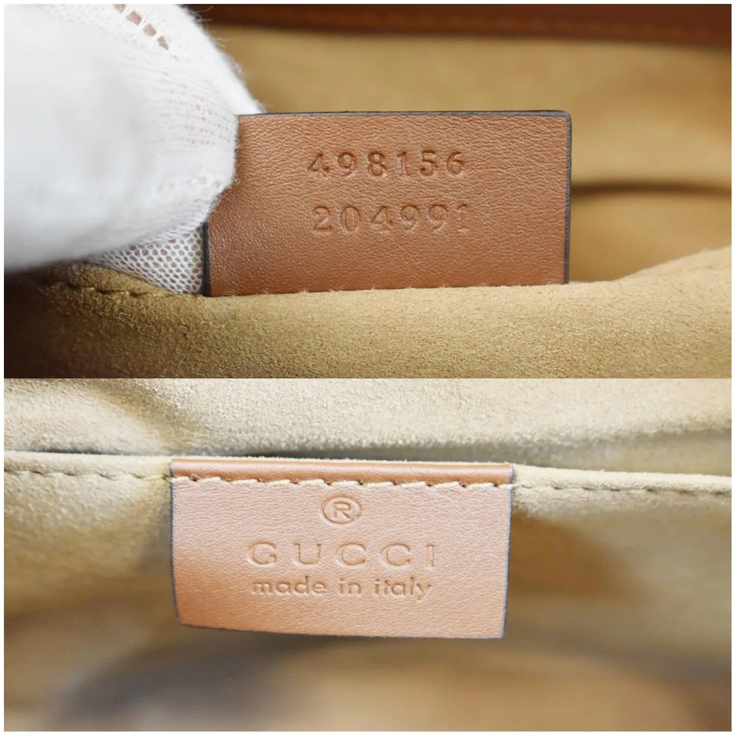 GUCCI Padlock Small GG Supreme Canvas Shoulder Bag Beige/Ebony 498156