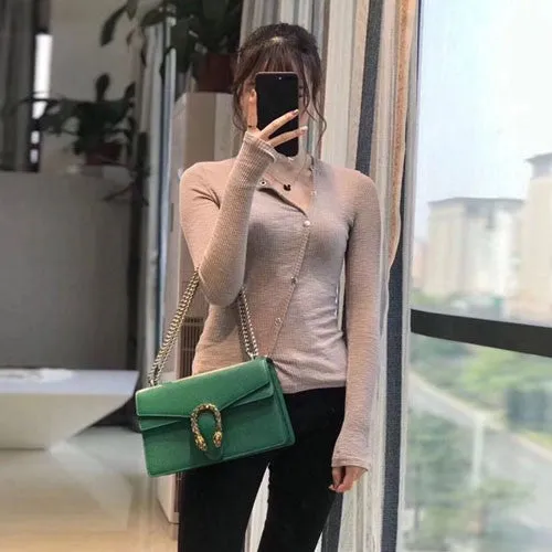 Gucci Small Dionysus Shoulder Bag in Green