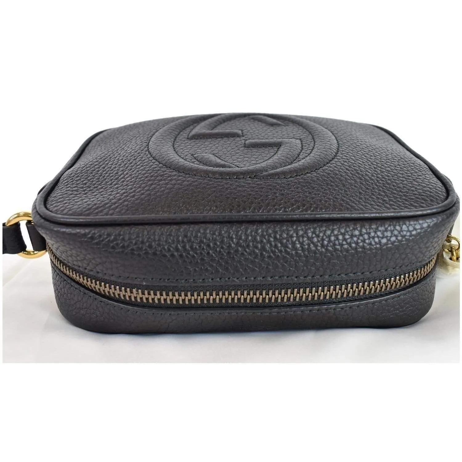 GUCCI  Soho Disco Small Leather Crossbody Bag Black 347994