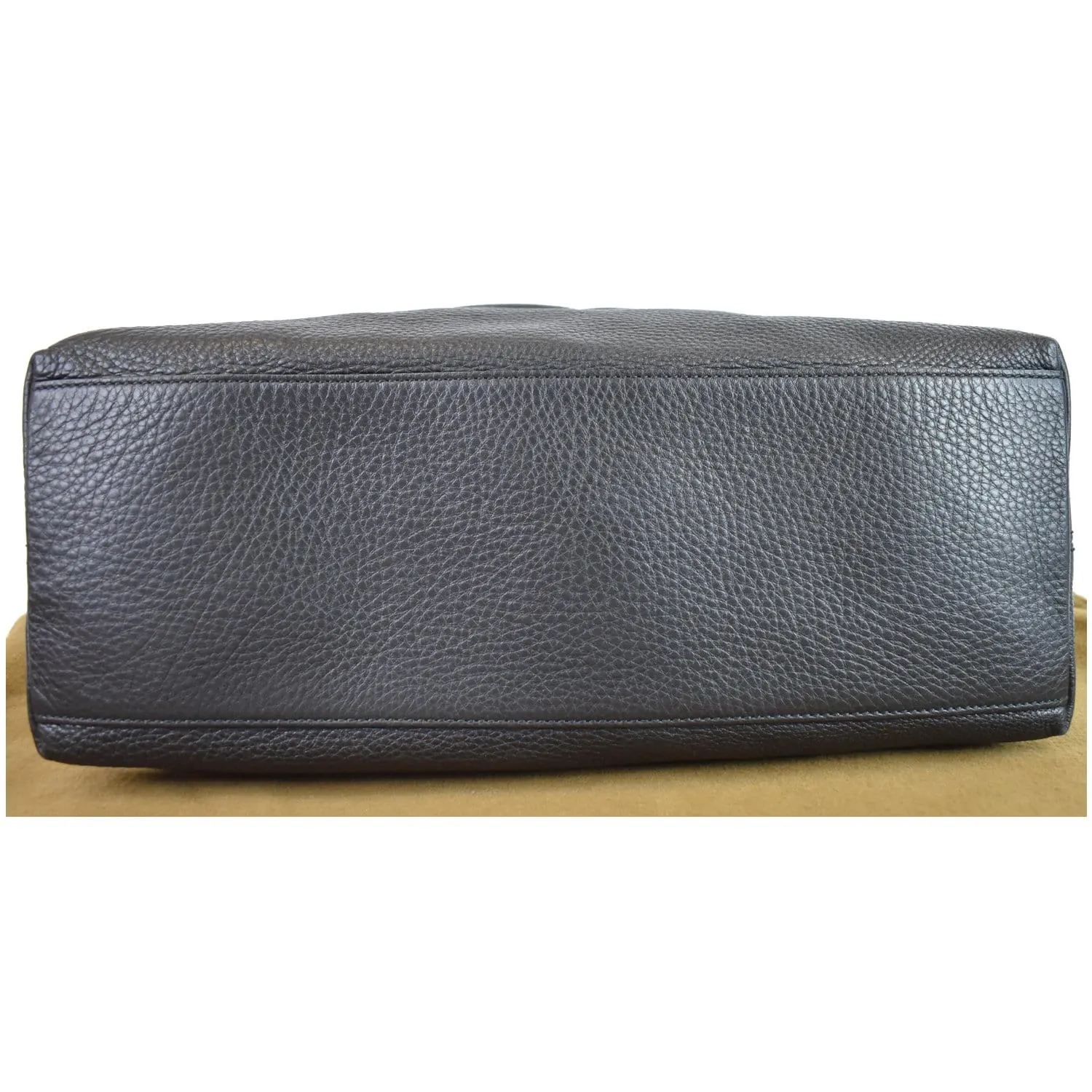 GUCCI Soho Pebbled Leather Chain Shoulder Bag 308982 Black