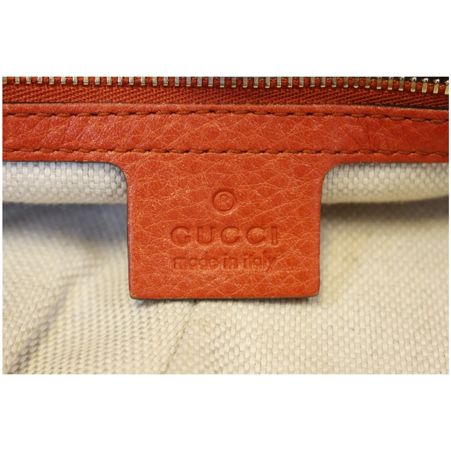 GUCCI Soho Pebbled Leather Chain Shoulder Bag Red 308982