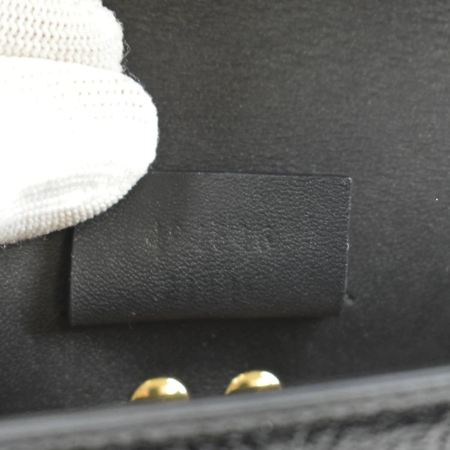 GUCCI Sylvie Super Mini Embroidered Leather Crossbody Chain Wallet Black 494646
