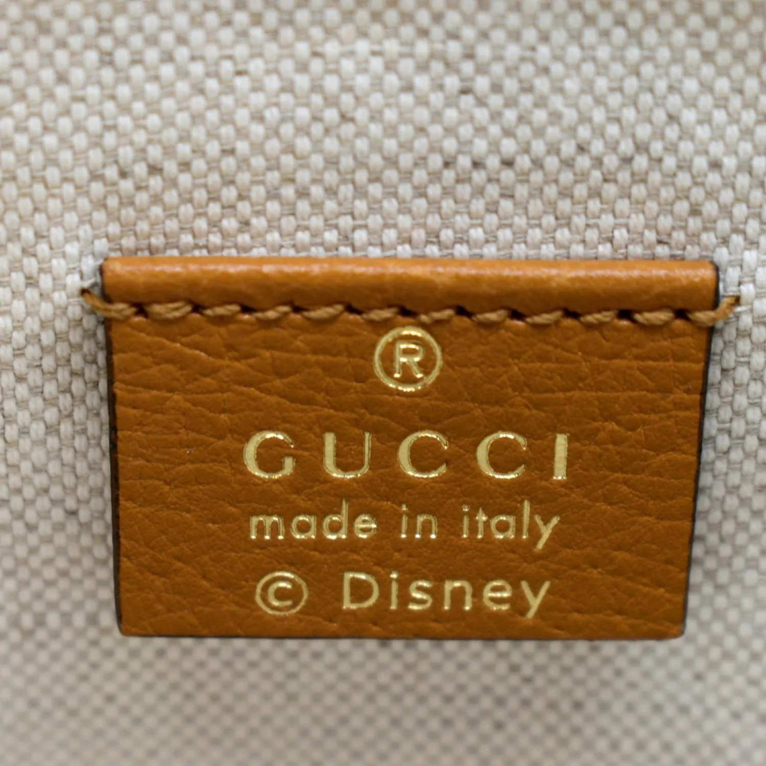 GUCCI X DISNEY Mini Vintage GG Supreme Monogram Bucket Bag Beige 602691