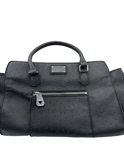 GUESS Purse Black Faux Leather Satchel