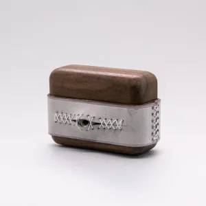 Handmade Purple Leather Wood AirPods Pro Case with Eye Purple Leather AirPods Pro Case Airpod Case Cover