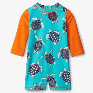 Hatley One Piece Rashguard - Tropical Turtles