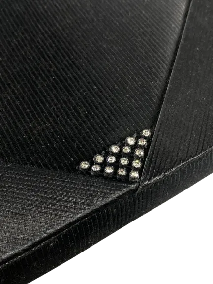 Henry Birks Black Vintage Envelope Clutch