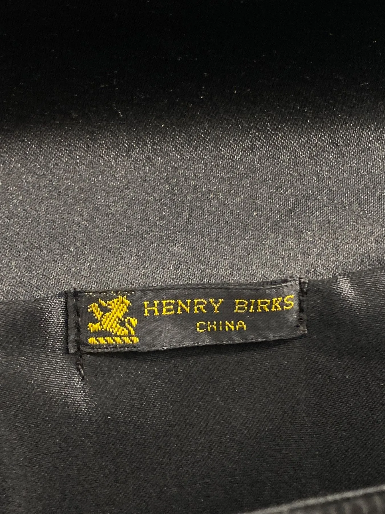 Henry Birks Black Vintage Envelope Clutch