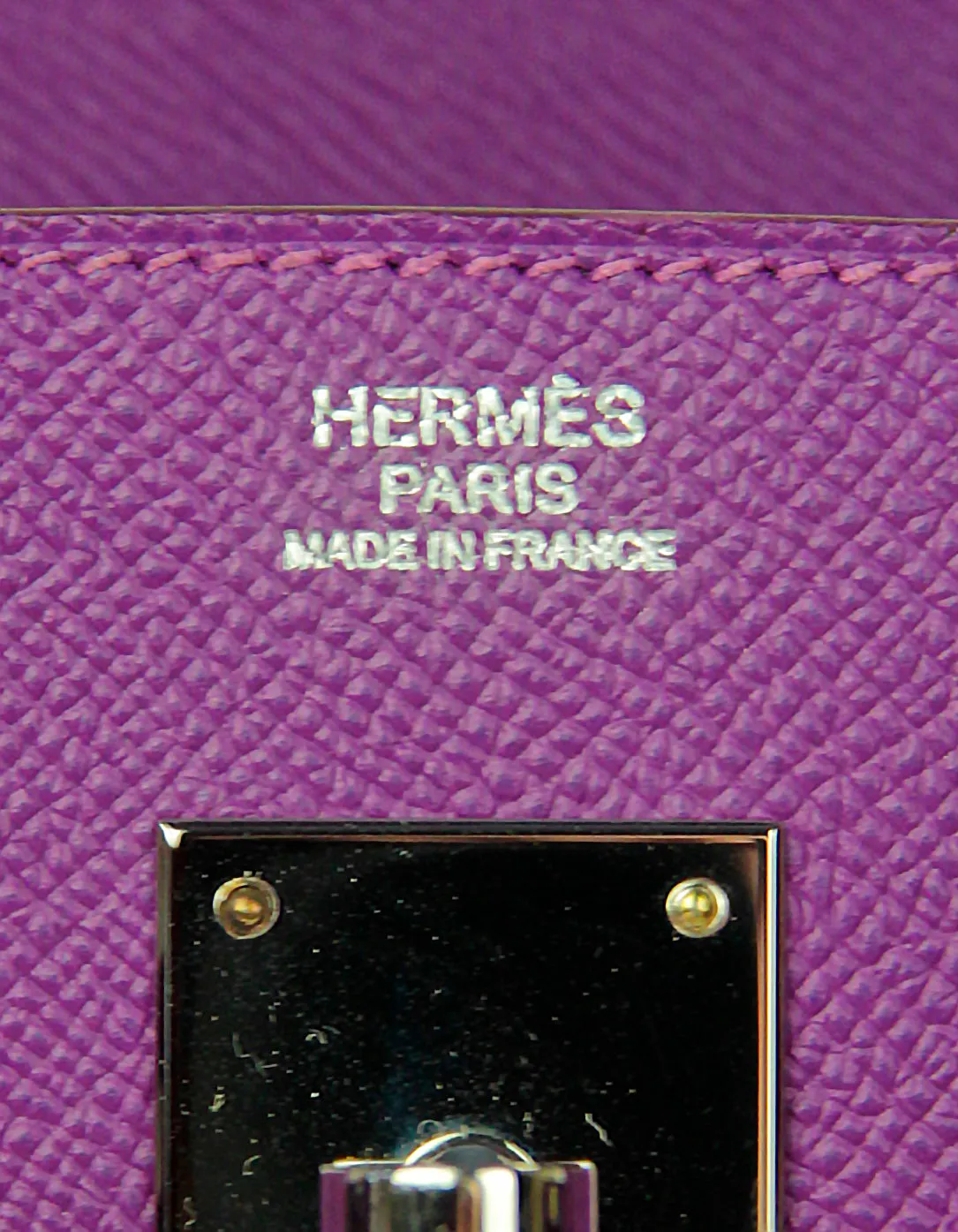 Hermes Anemone Purple Epsom Leather 30cm Birkin Bag PHW