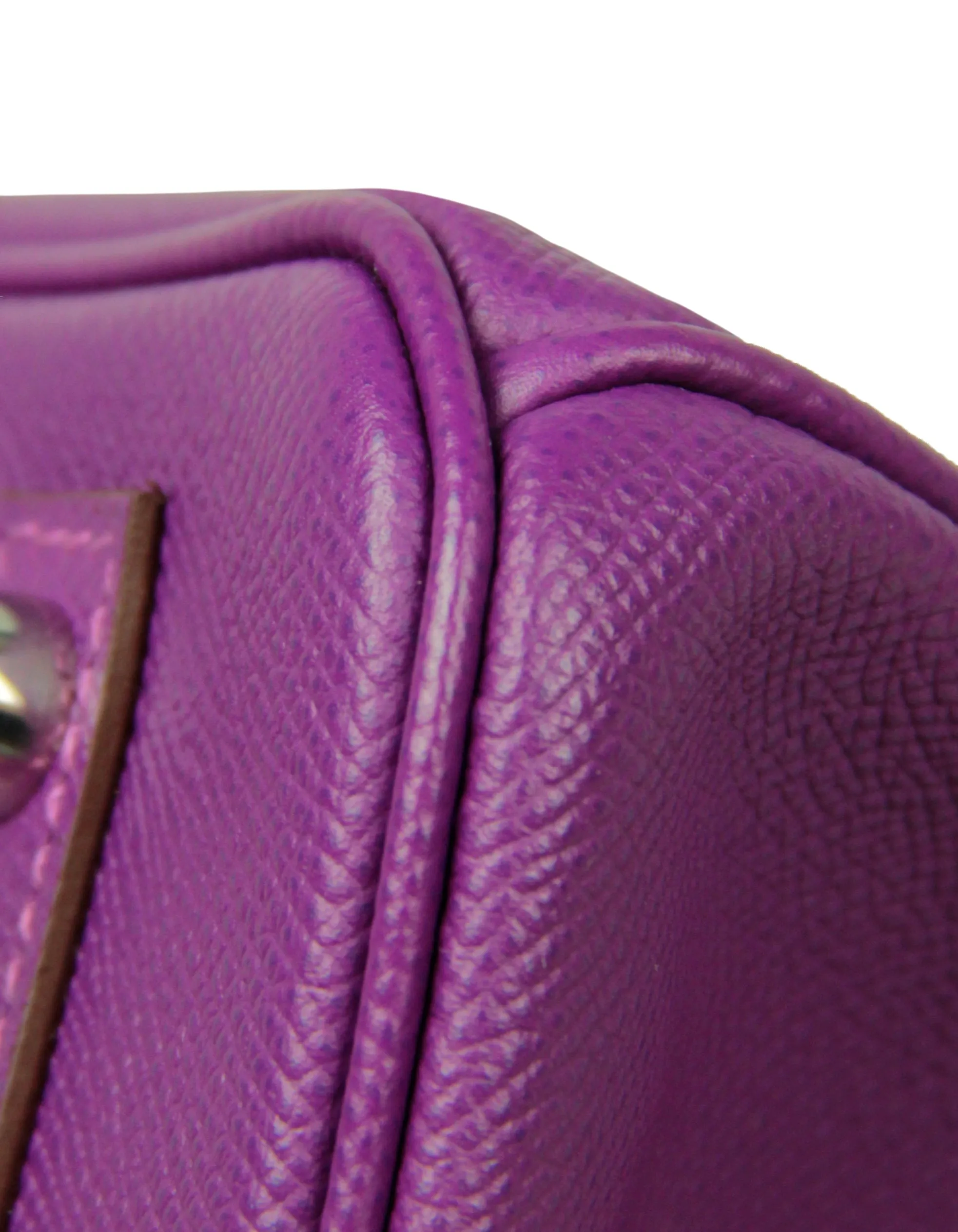 Hermes Anemone Purple Epsom Leather 30cm Birkin Bag PHW
