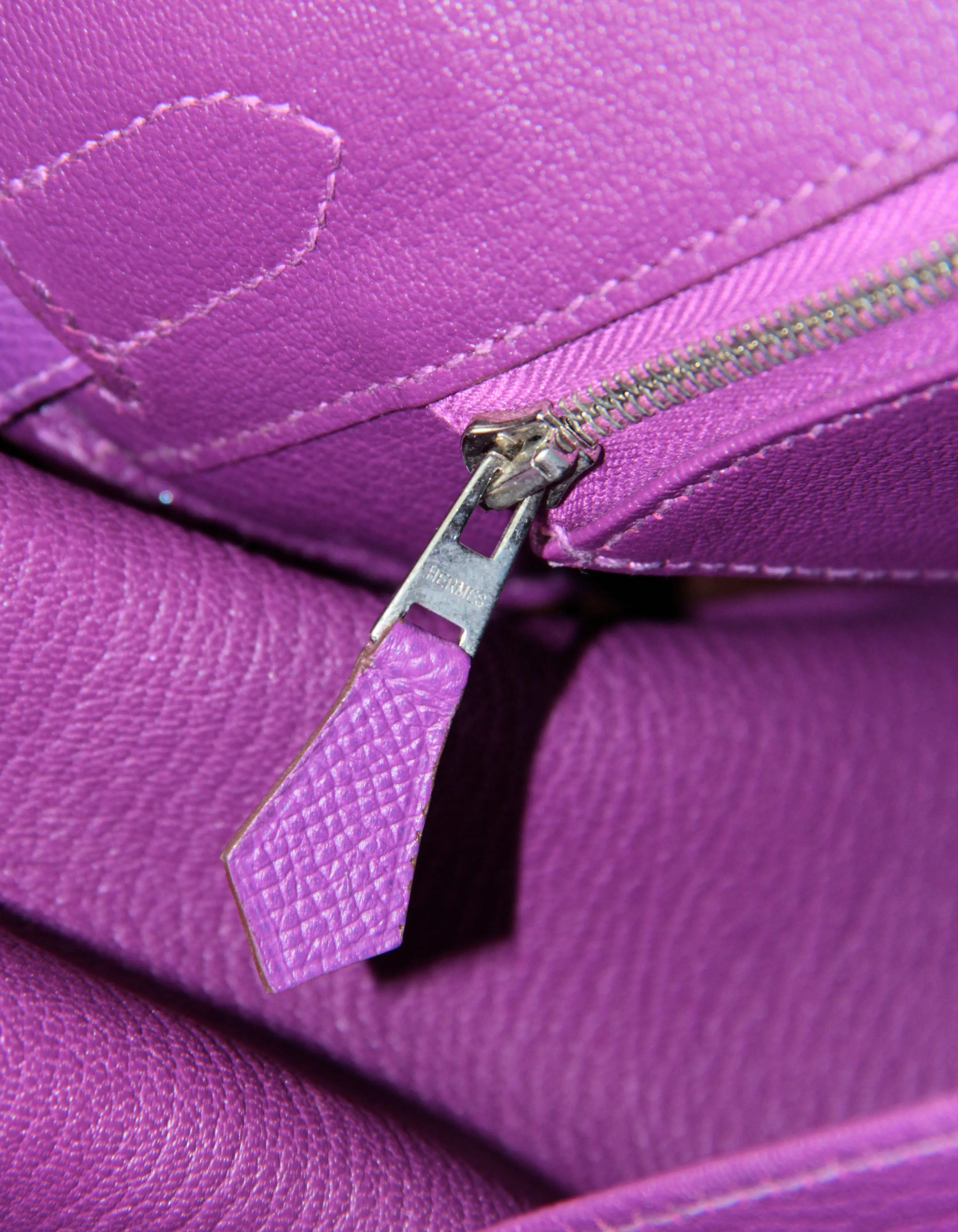 Hermes Anemone Purple Epsom Leather 30cm Birkin Bag PHW