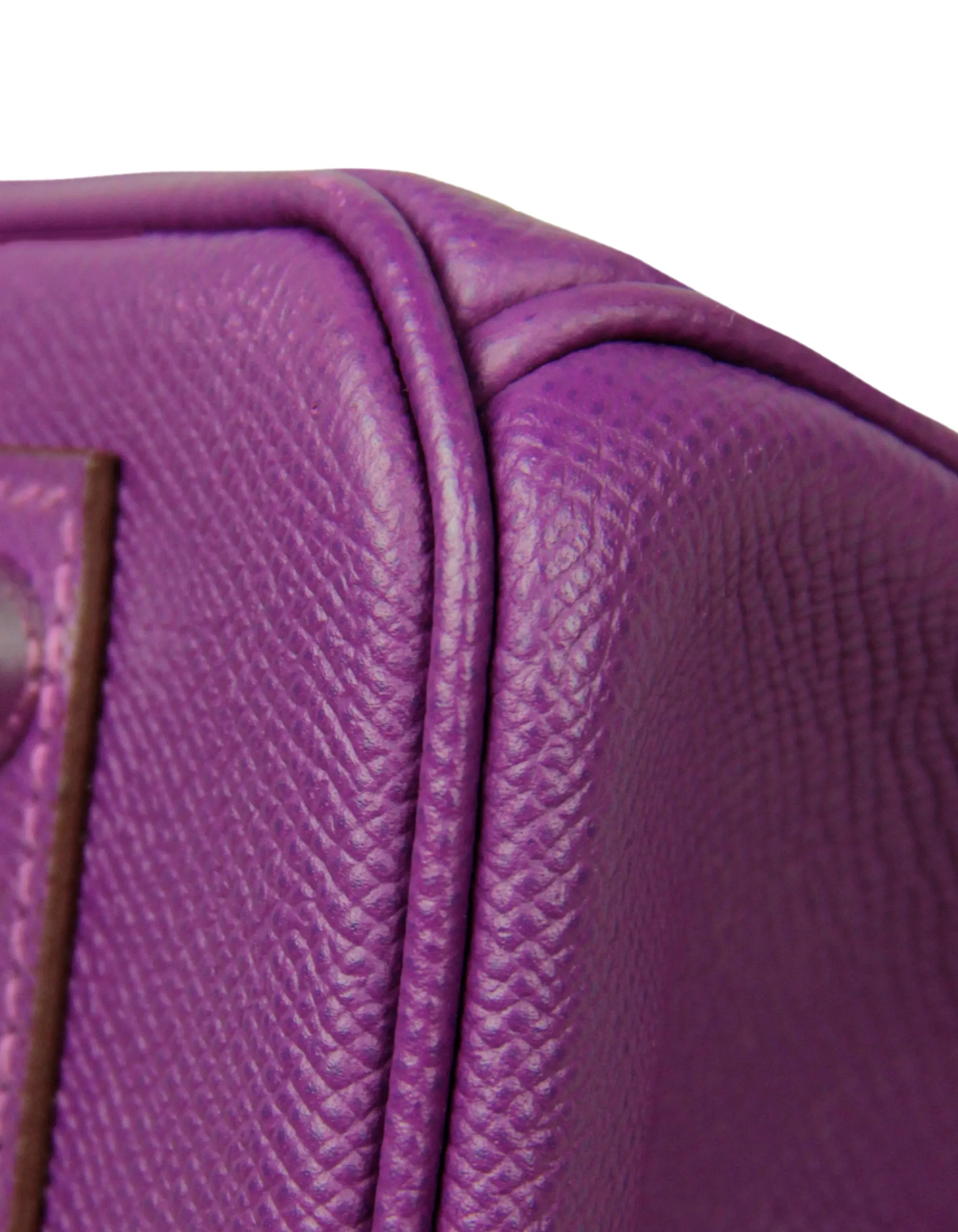 Hermes Anemone Purple Epsom Leather 30cm Birkin Bag PHW