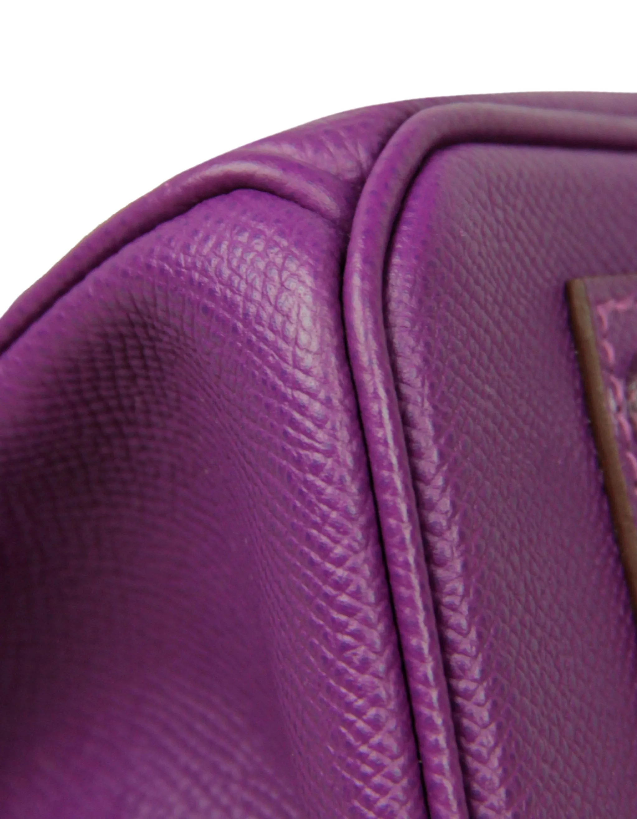 Hermes Anemone Purple Epsom Leather 30cm Birkin Bag PHW