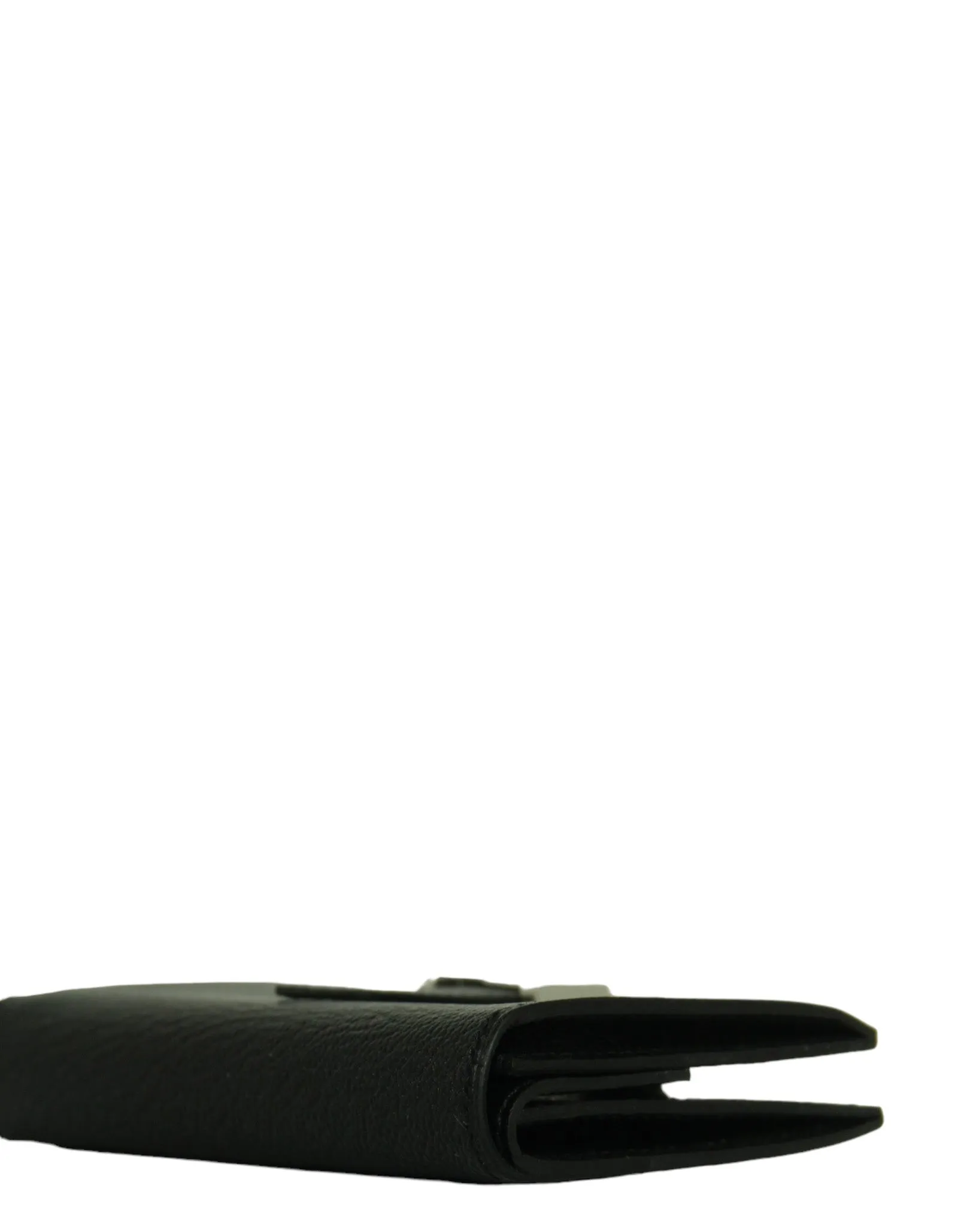 Hermes Black Chevre Leather Mini Bearn Wallet