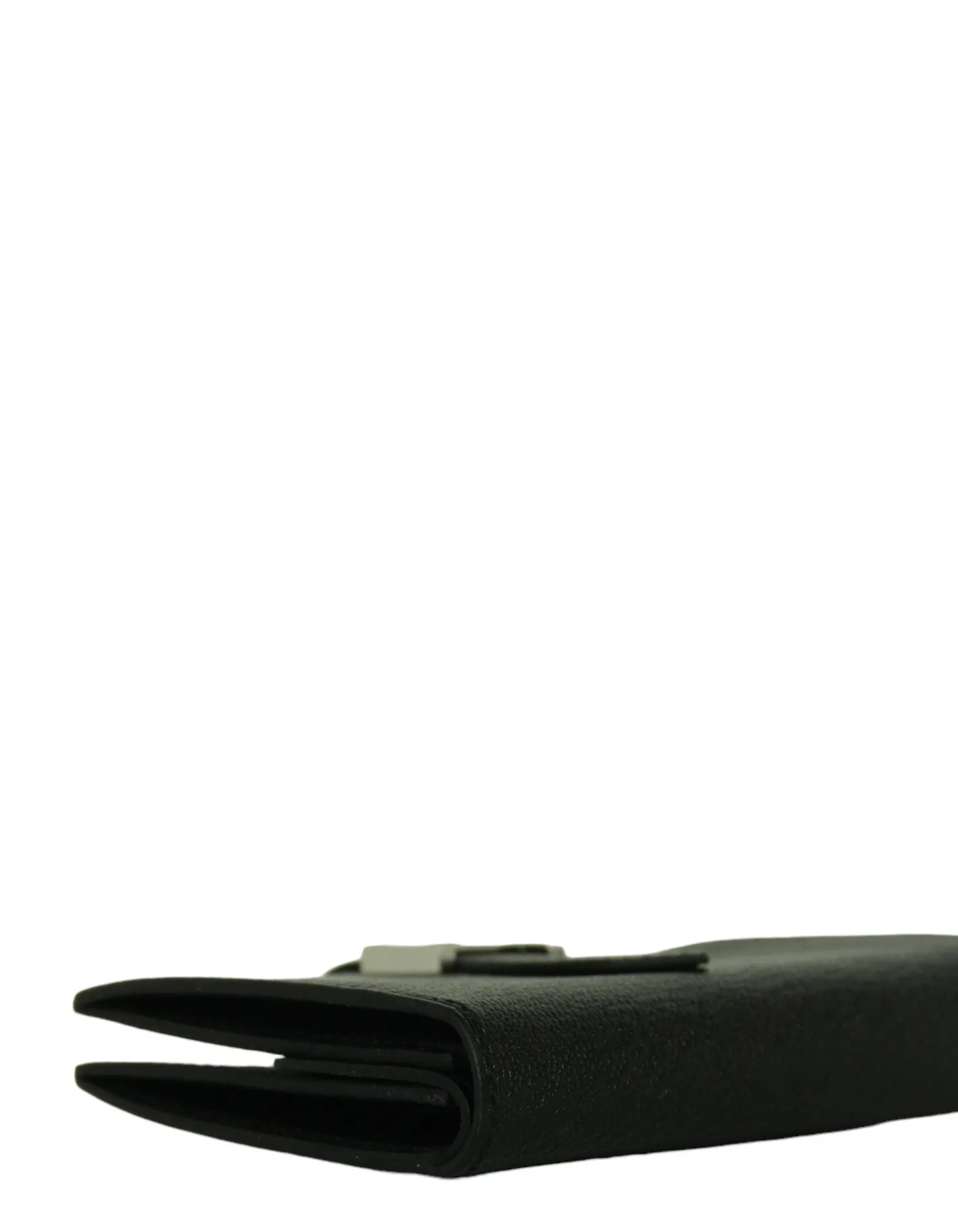 Hermes Black Chevre Leather Mini Bearn Wallet